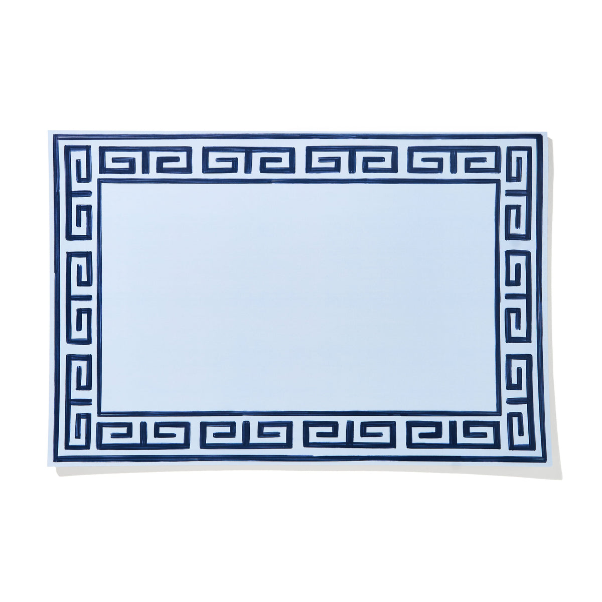 Pavilion Sky and Navy Greek Key Paper Placemat Pad