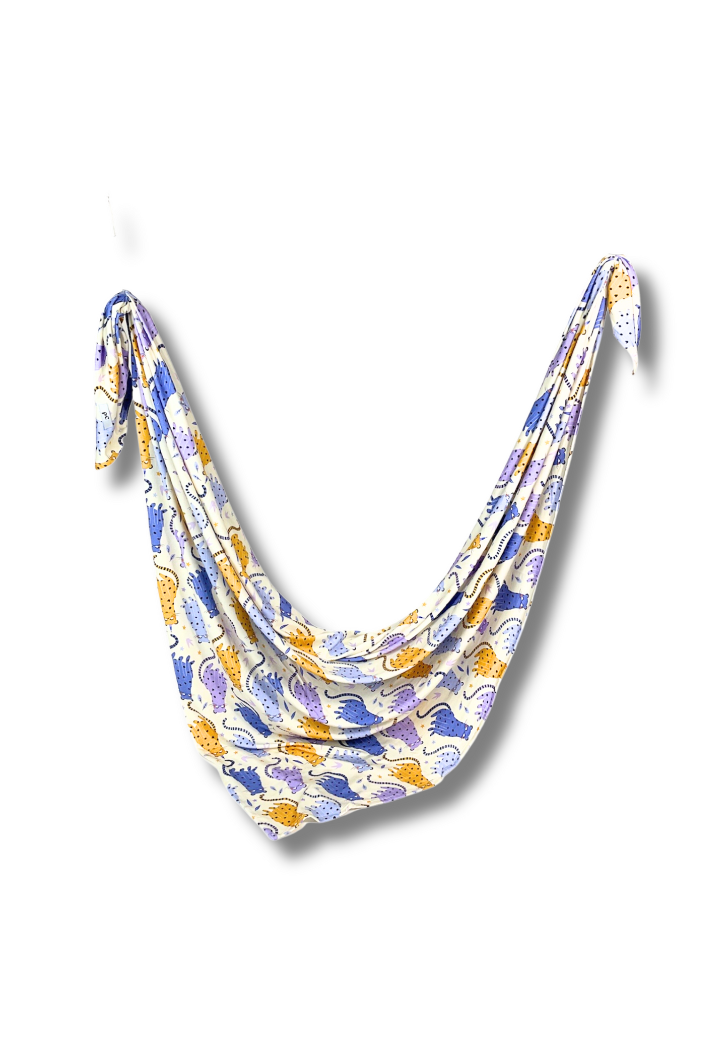 "Cat's Pajamas" Swaddle and Beanie Bundle - Cream