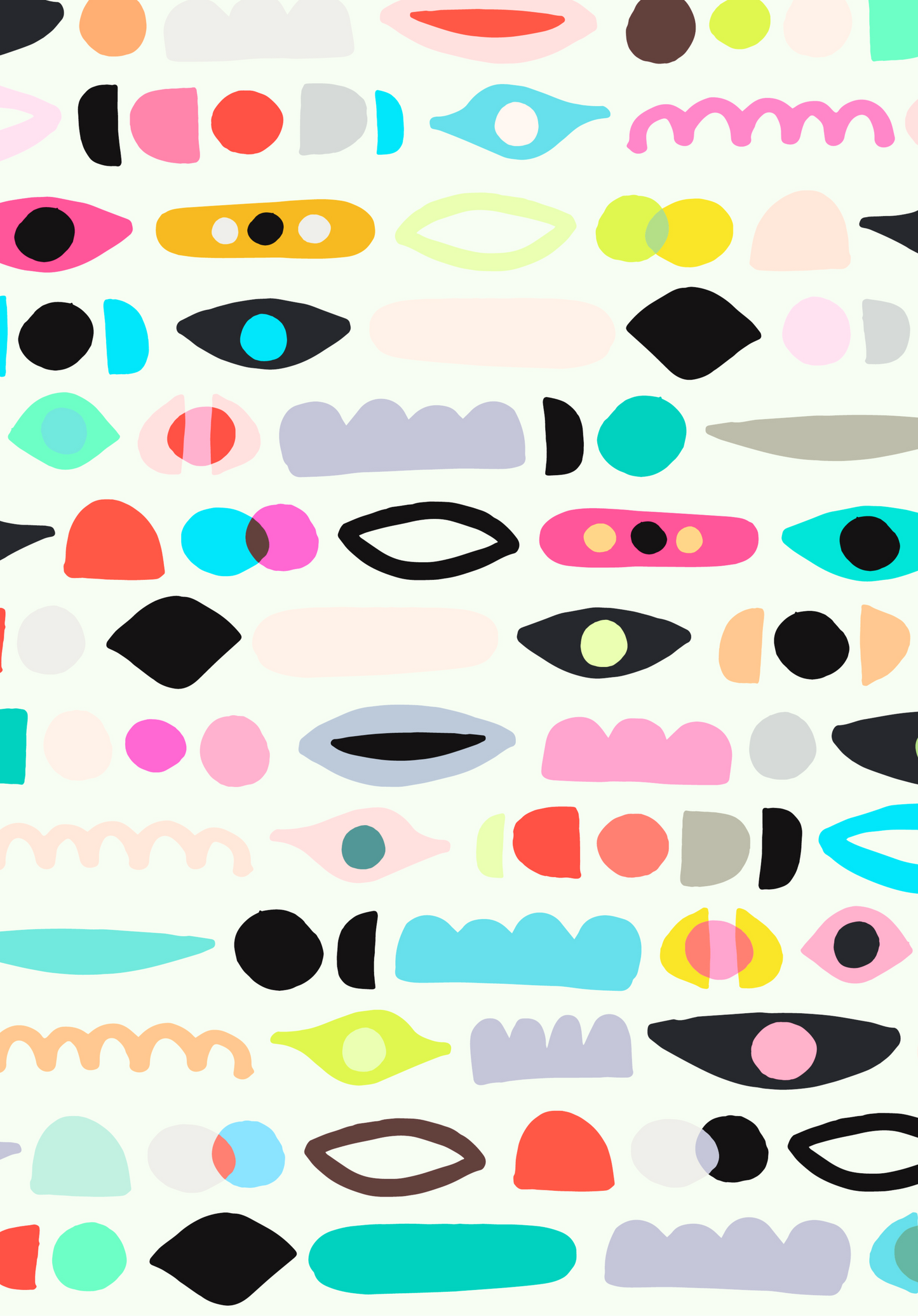 "Adorable Abstracts One-Peaz™ Footies - Eyes