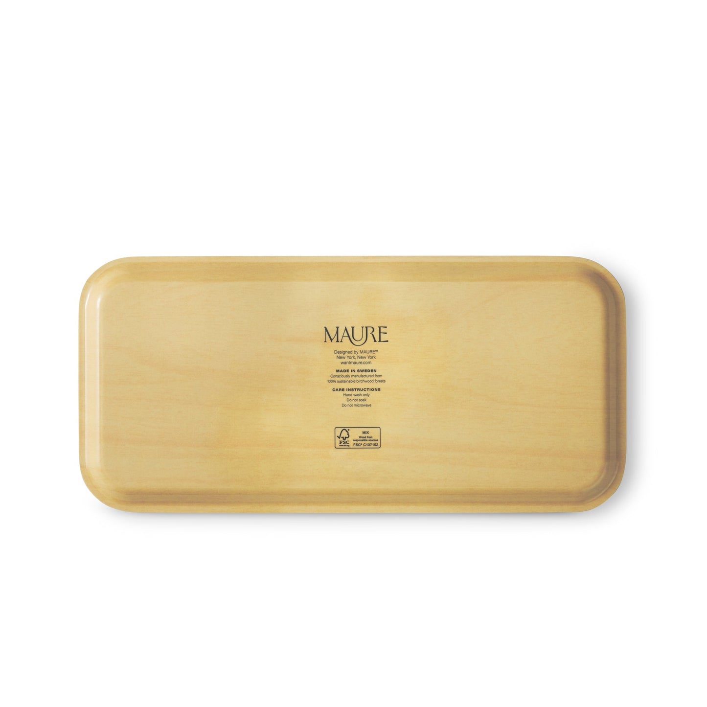 Cardinal Couple Narrow Birchwood Small Decorative Tray