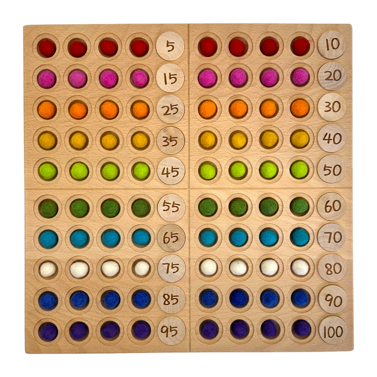 Wooden Hundred Frame & Coin Pocket Set