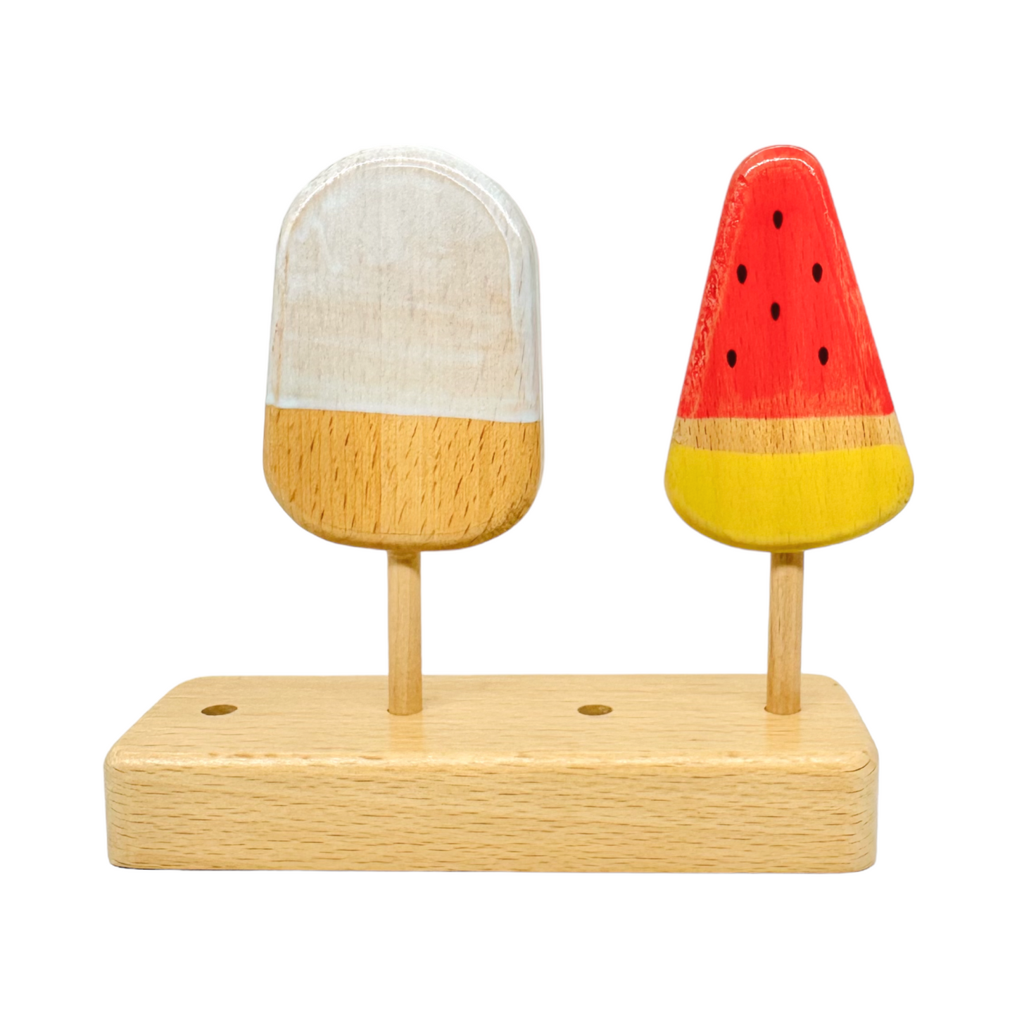 10-Piece Wooden Popsicle & Pastry Pretend Play Set | Ice Cream & Cookies Shop