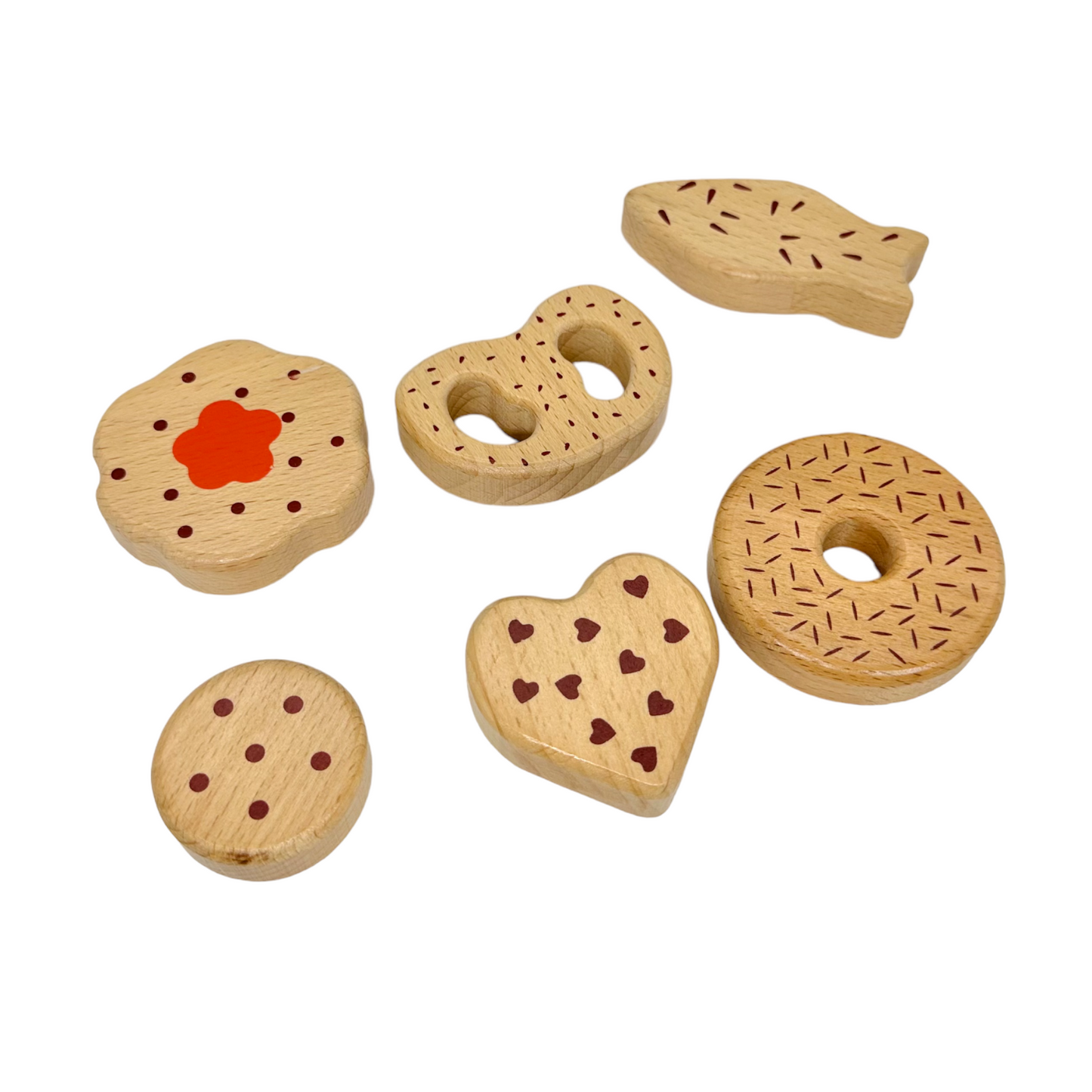 10-Piece Wooden Popsicle & Pastry Pretend Play Set | Ice Cream & Cookies Shop