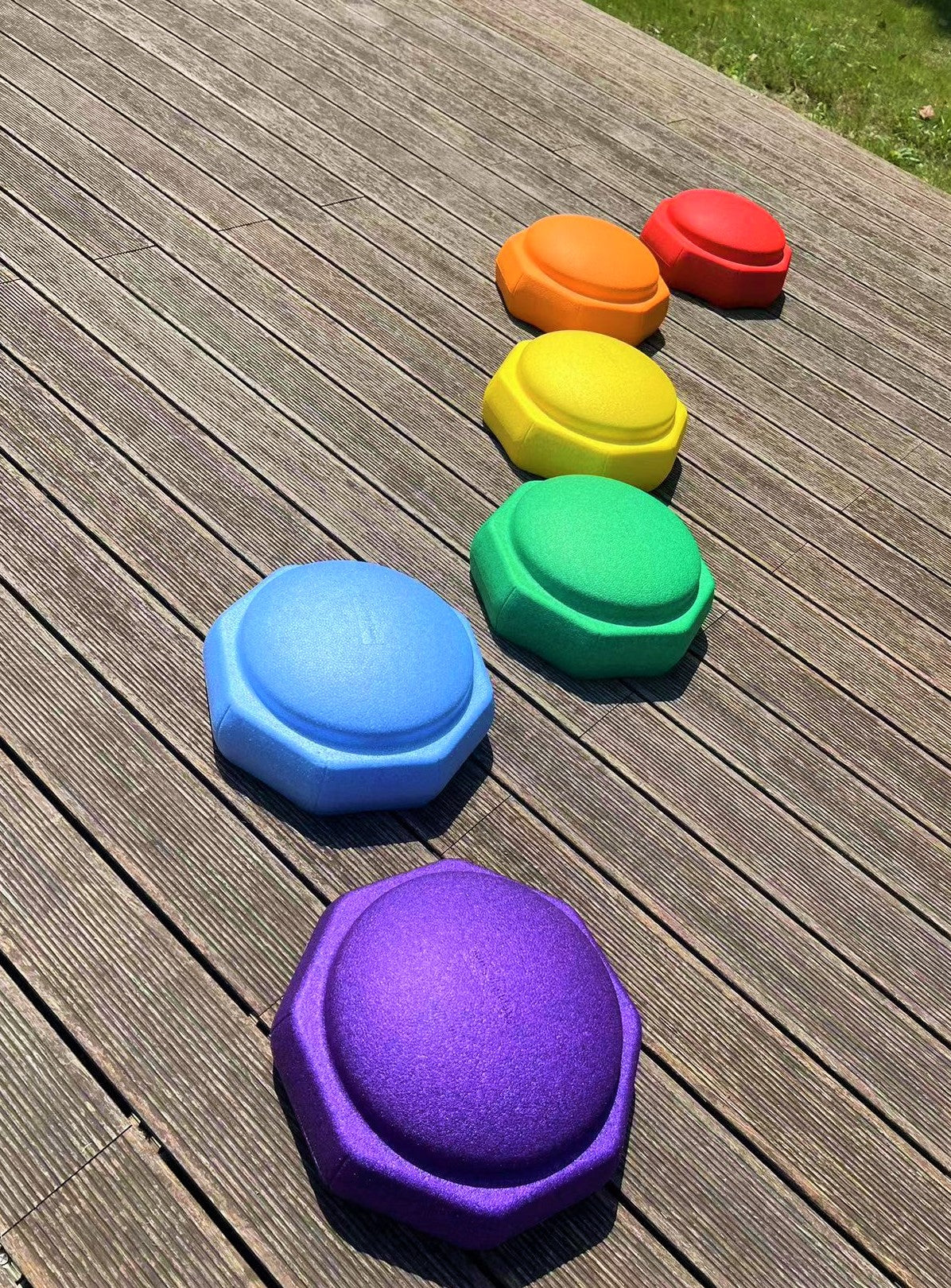 6 Pieces Rainbow Stepping Stones Set