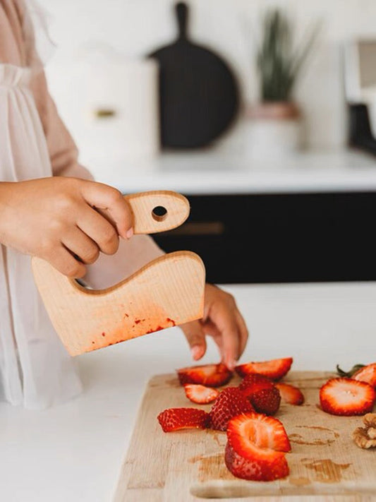 Mini Wooden Cutter / Knife — Kitchen Helper for Kids