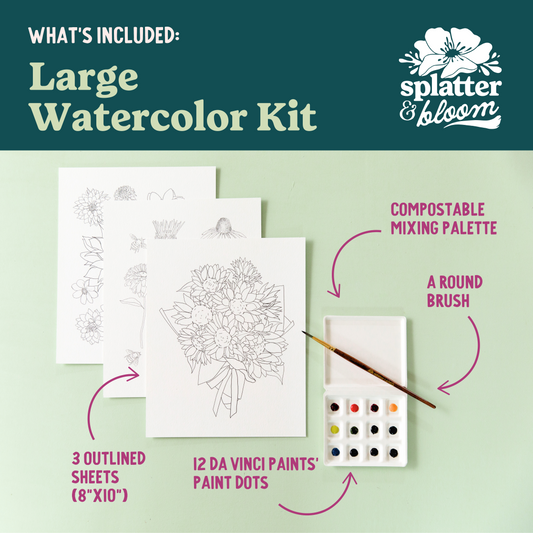 Cozy Cats Watercolor Painting Kit - (Large)