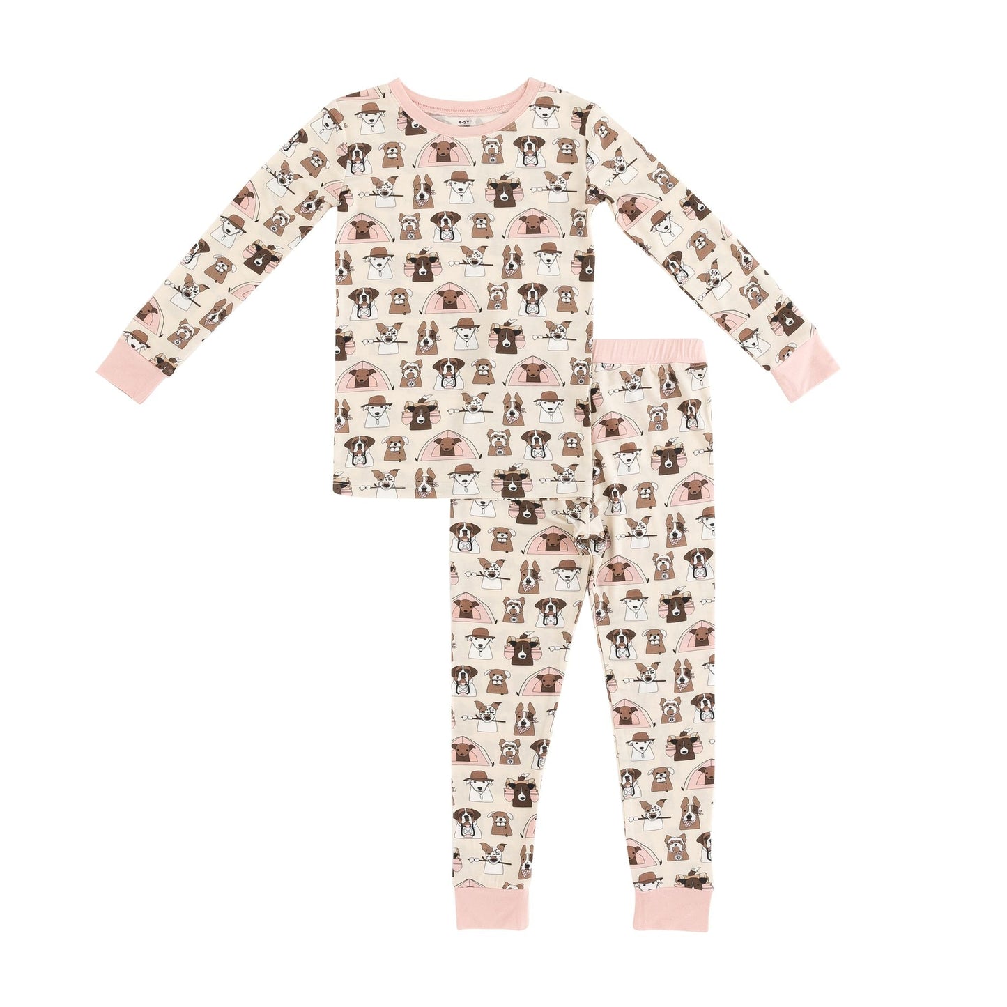 Camp Paws (Long Sleeve PJ) - Pink