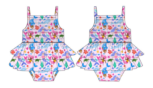 Mermaid Smocked Romper