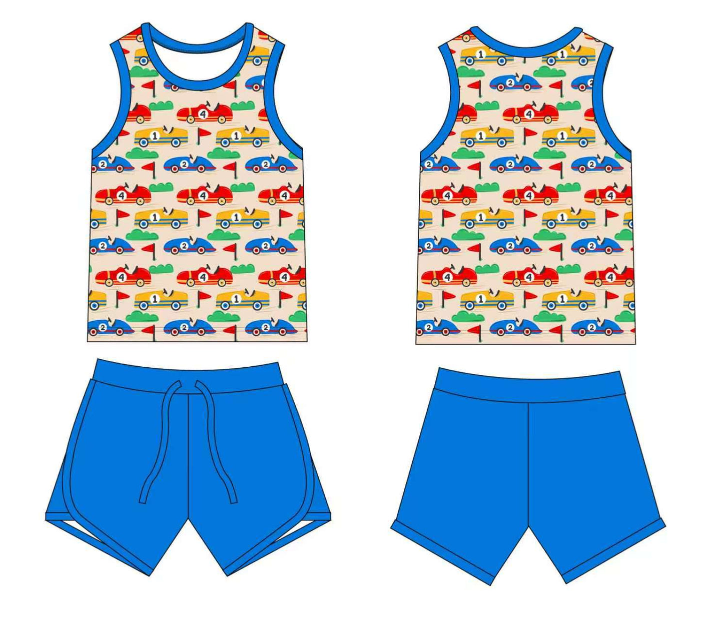 Vintage Cars Tank Set