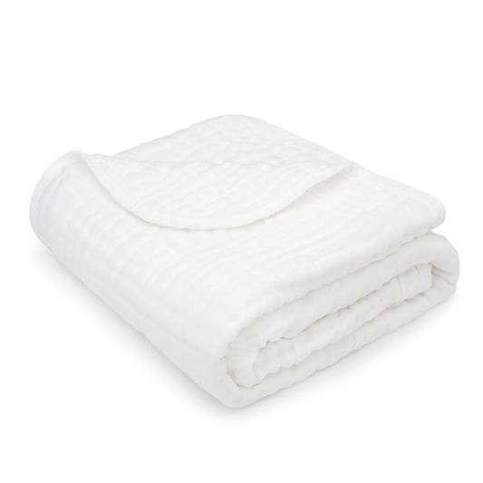 Baby Muslin Blanket in White
