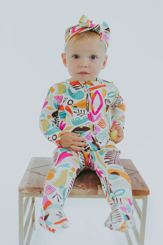 "Adorable Abstracts One-Peaz™ Footies - Nature