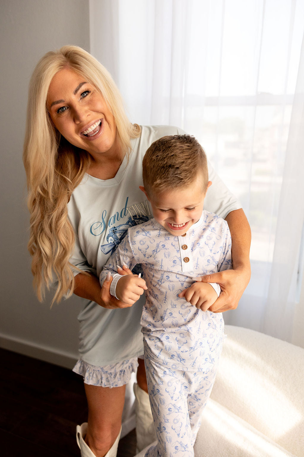 Beau Blue Two Piece Pajamas