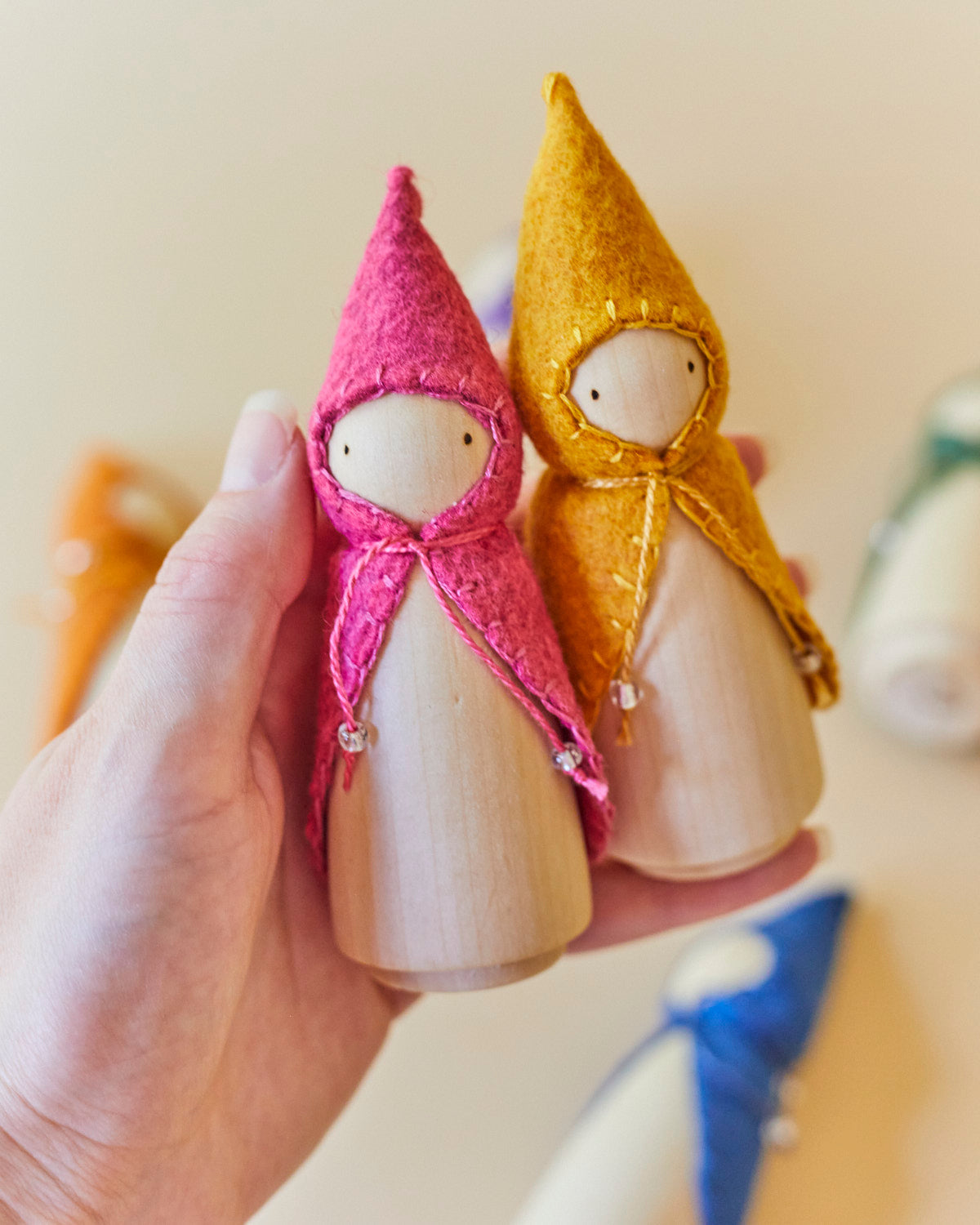 Pink Wooden Gnome