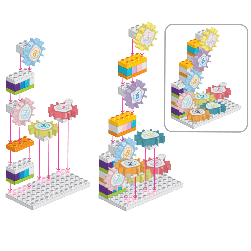 WHIRLY GEARS Construction Building Set