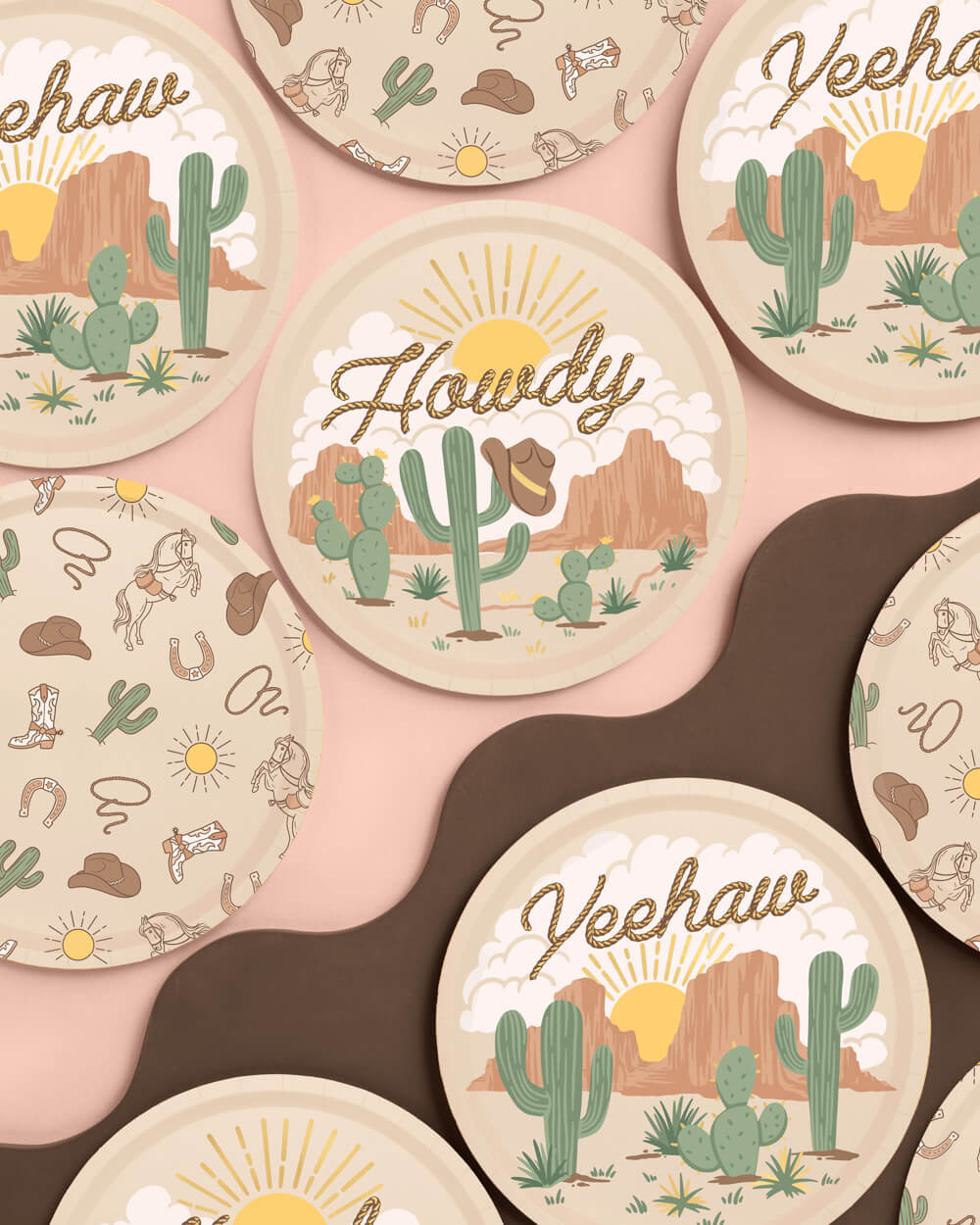 Wild Wild West Plates - 12 paper plates