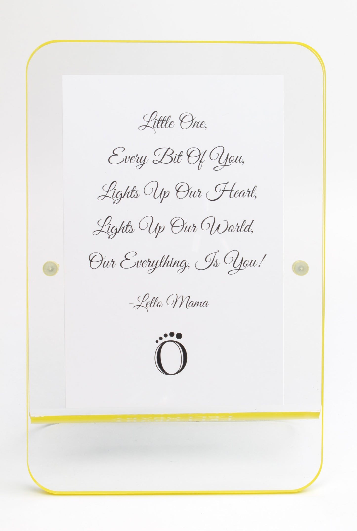 LELLOBABY™ - Acrylic Picture Frame Yellow Border (For 4" x 6" Vertical Photos)