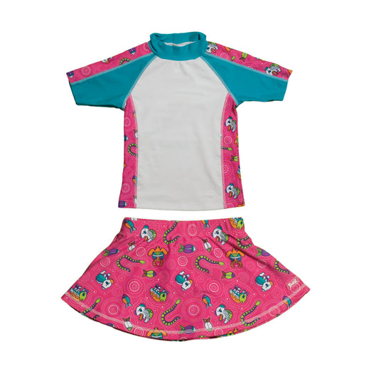 Girls 2-4  Short Sleeve Rashguard Set