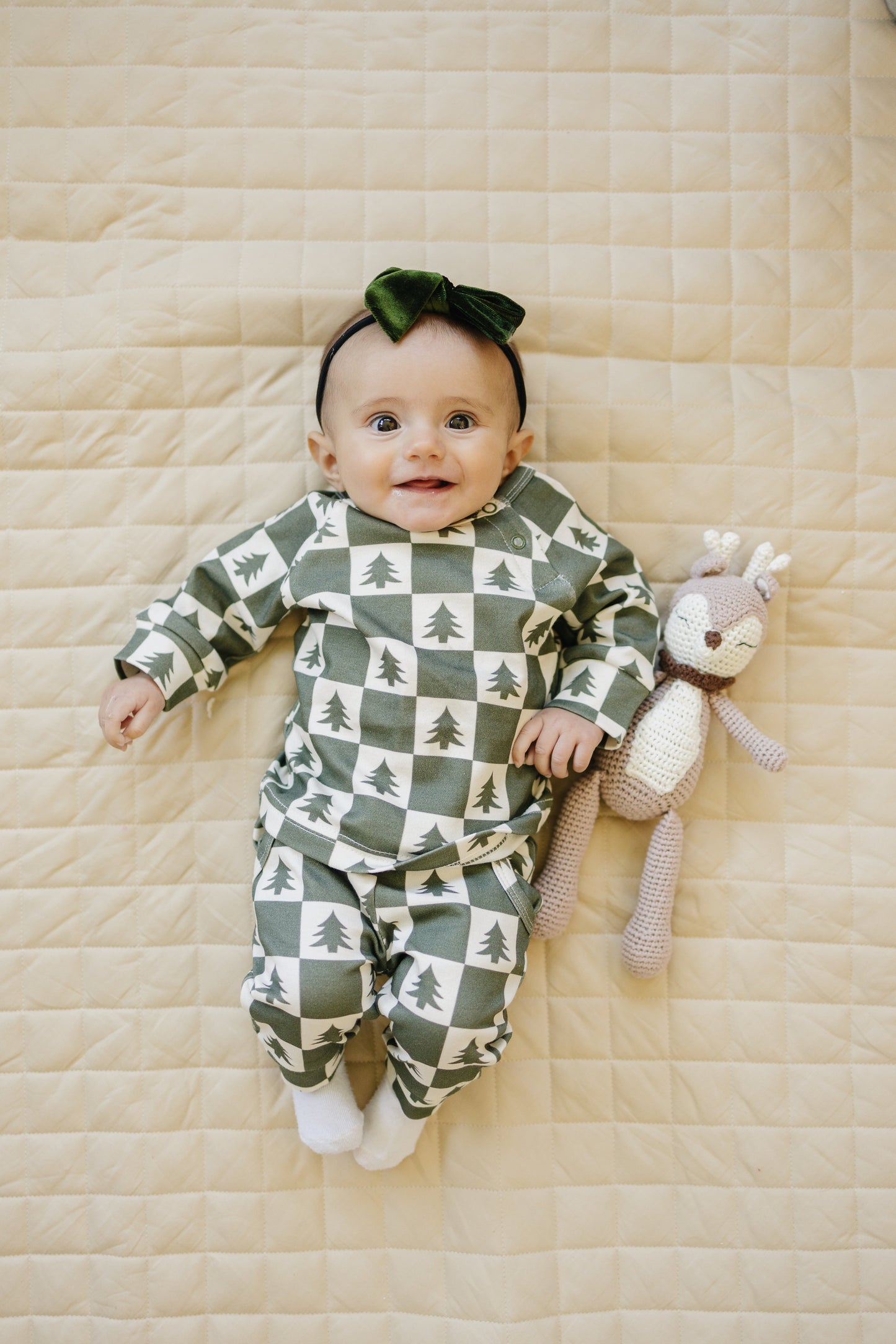 Checkered Christmas Organic Cotton Lounge Set