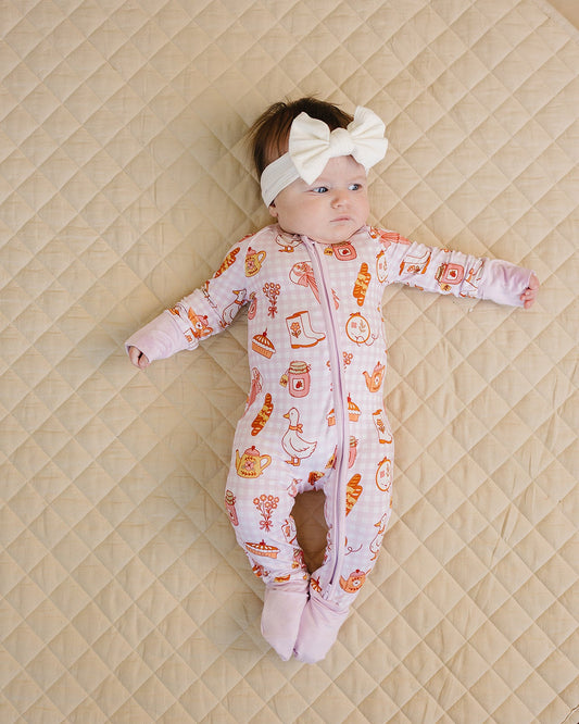 Bamboo Zip Romper | Cottagecore Cutie