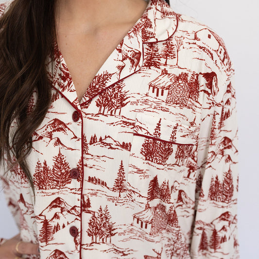 Adult Holiday Toile Lounge Set