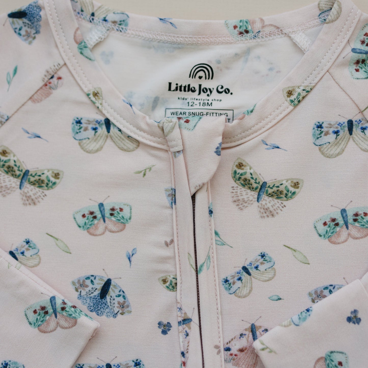 Luna Moths Bamboo Zippy Romper