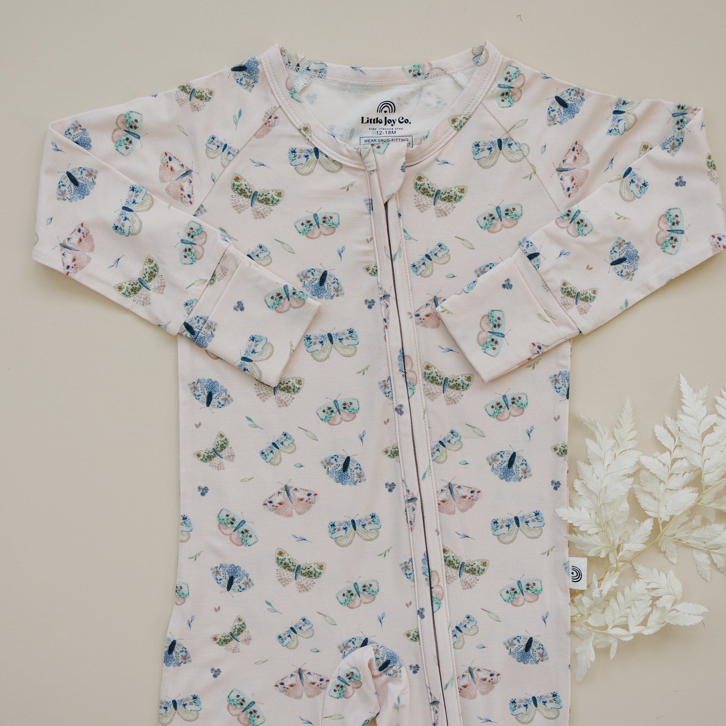 Luna Moths Bamboo Zippy Romper