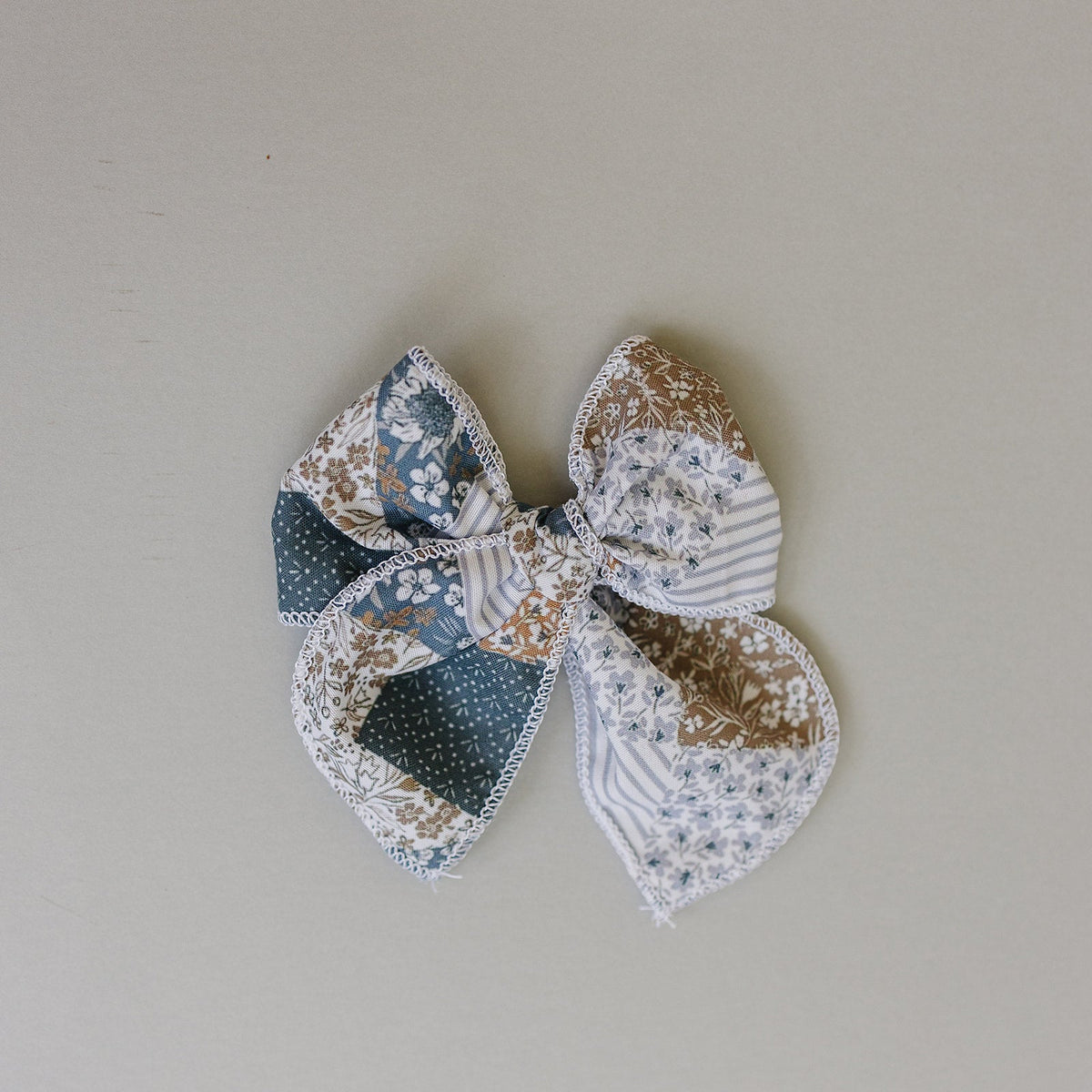 Patchwork Print Hair Bow