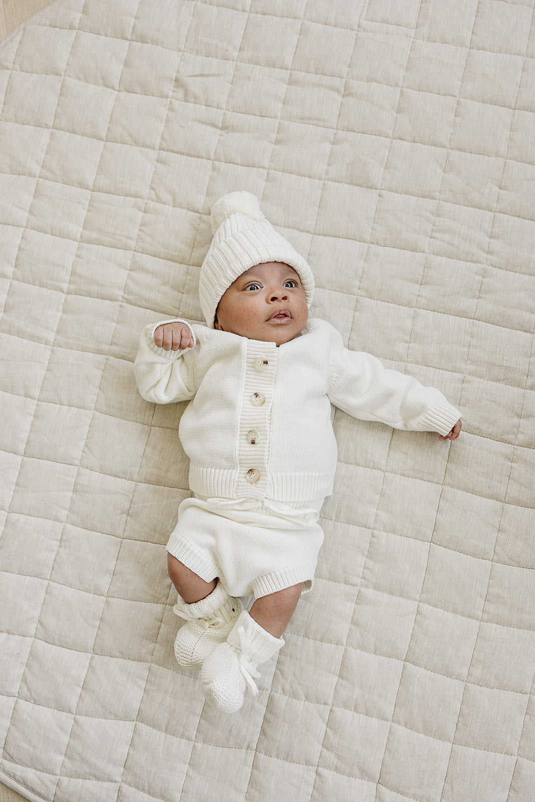 White Knit Booties