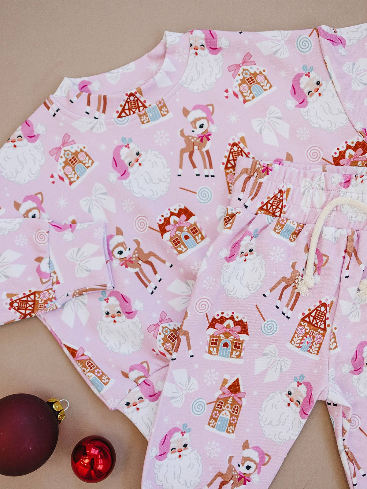Jogger Set | Pink Christmas
