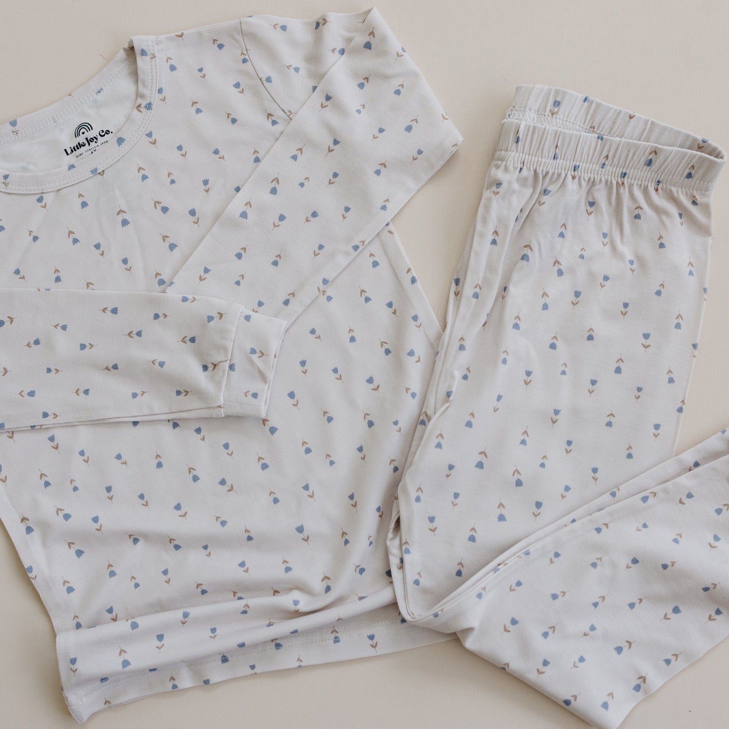 Tiny Tulips 2pc Bamboo Pajama Set