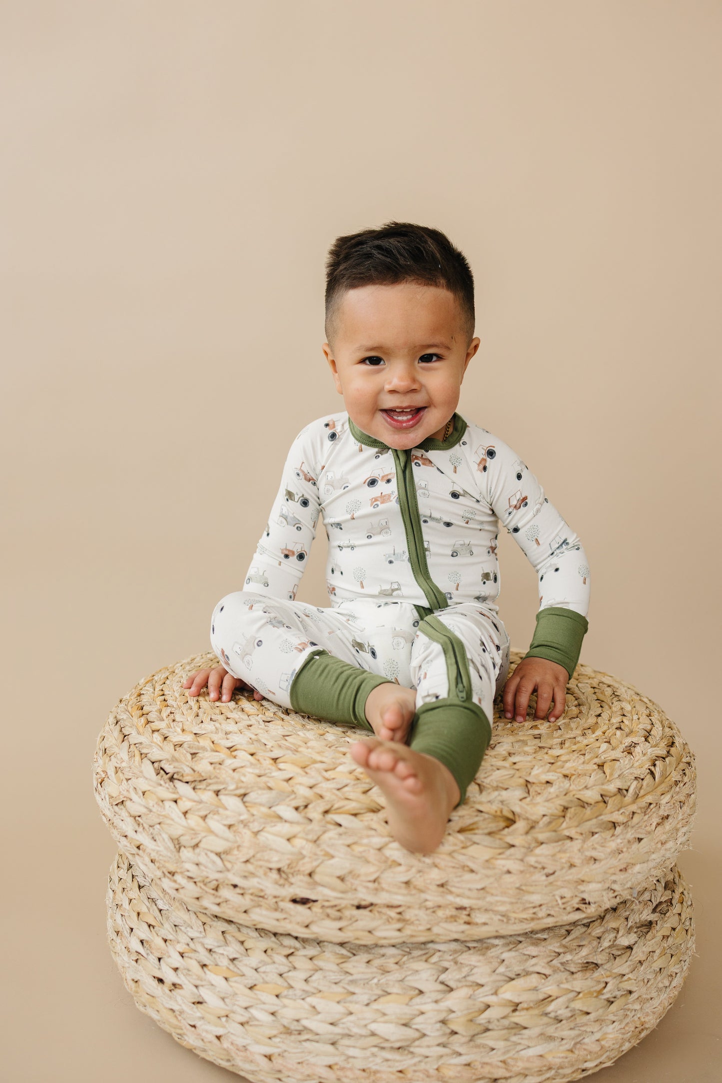 Tiny Tractors Bamboo Zippy Romper