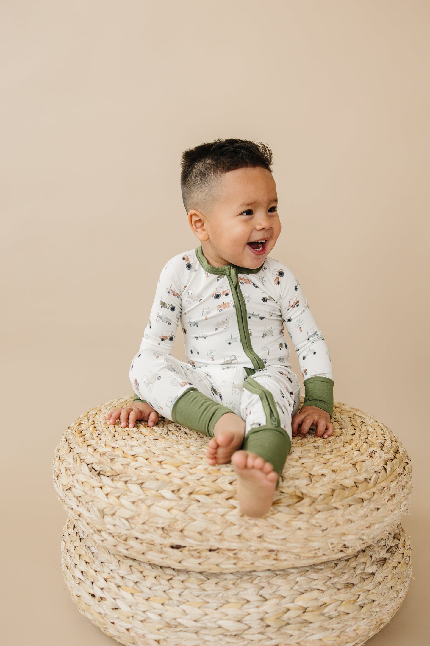 Tiny Tractors Bamboo Zippy Romper
