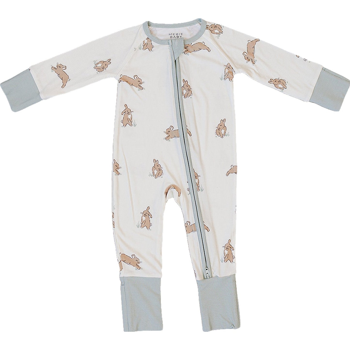Bunny Ribbed Bamboo Zipper