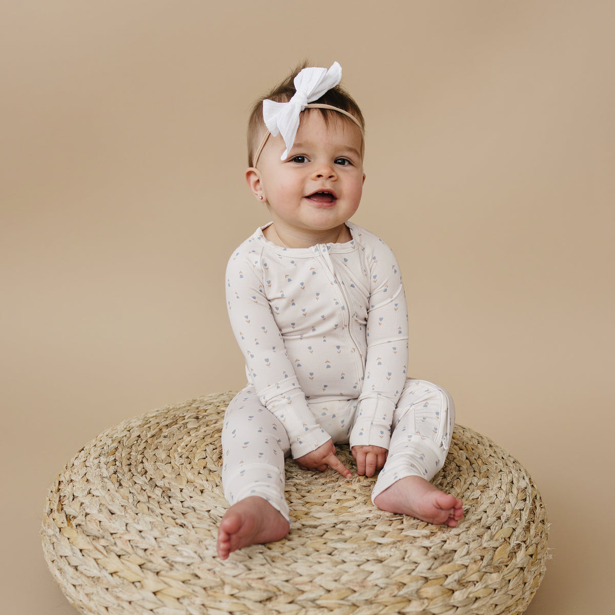Tiny Tulips Bamboo Zippy Romper