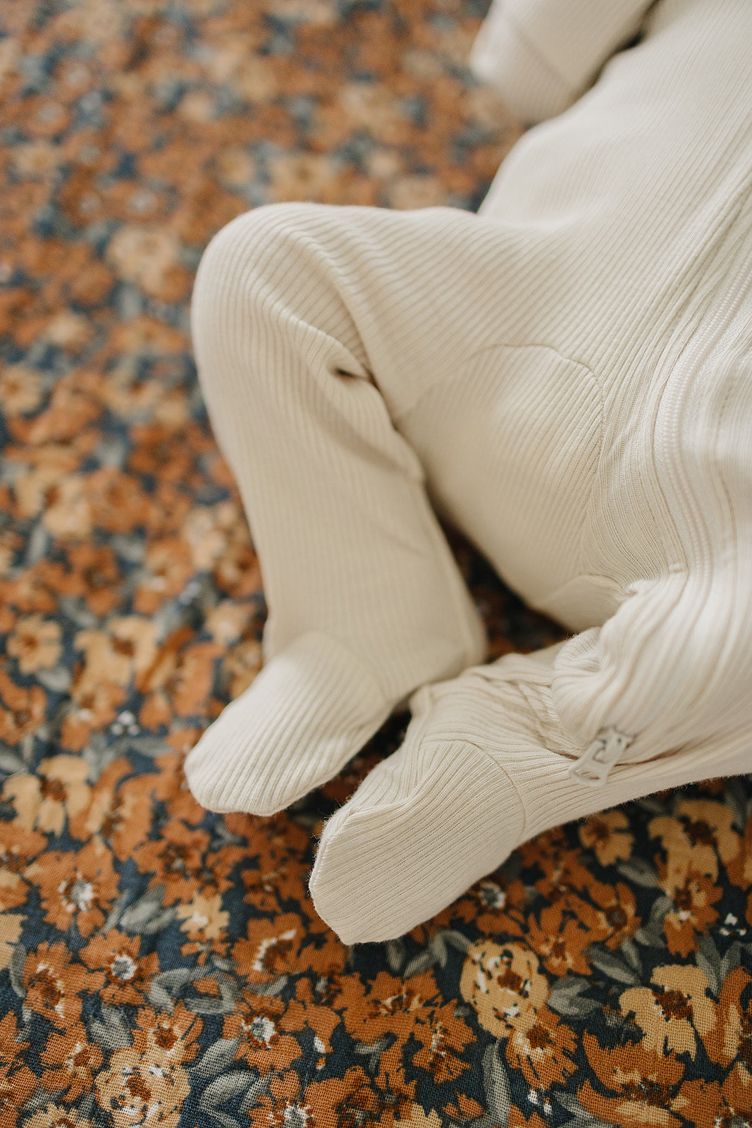 Vanilla Organic Cotton Ribbed Zipper