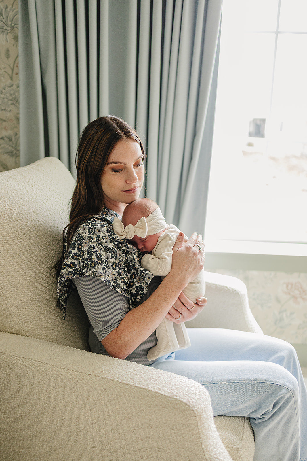 Liberty FLoral Muslin Burp Cloth