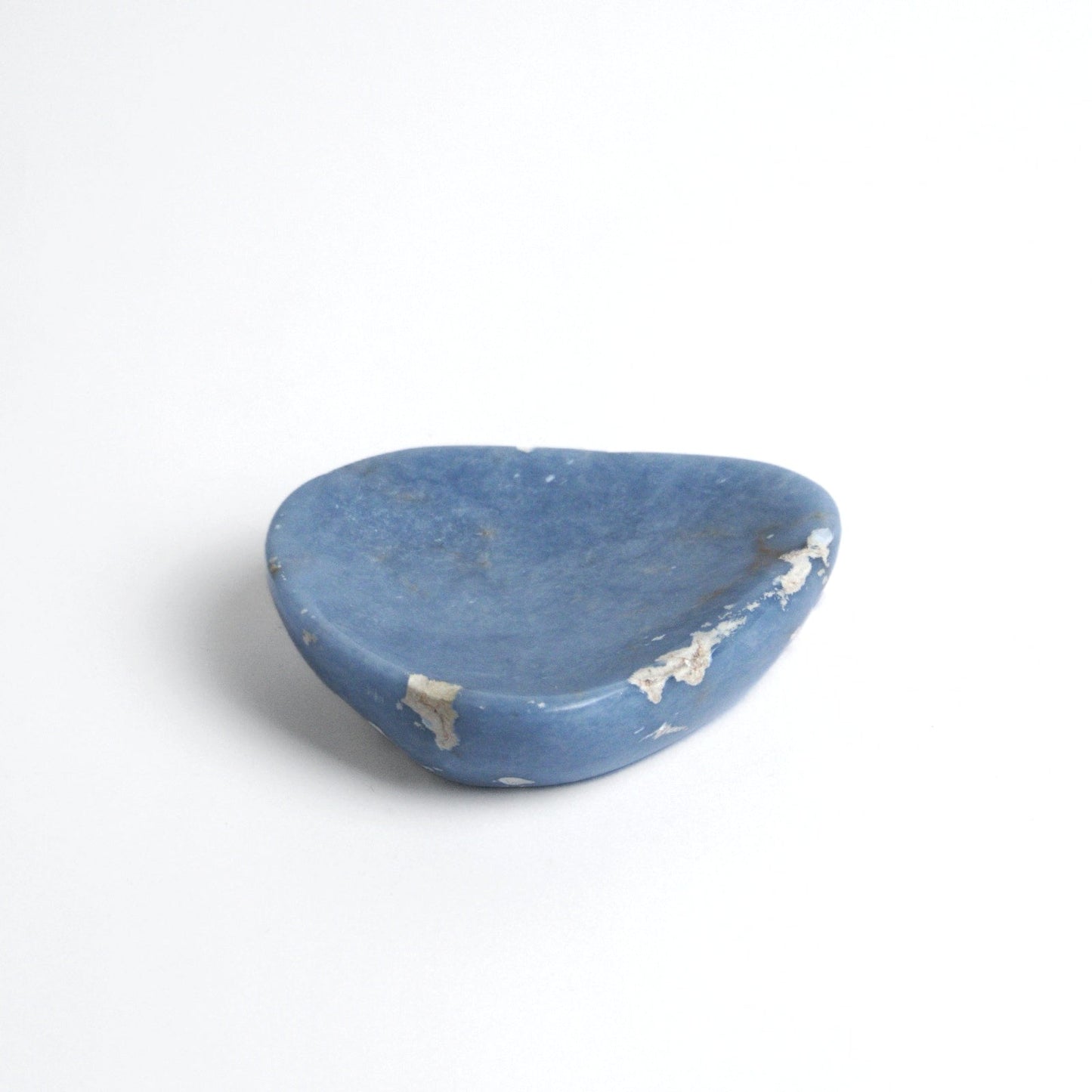 Blue Angelite Gemstone Catchall | Handcrafted Jewelry Dish | DAR Proyectos