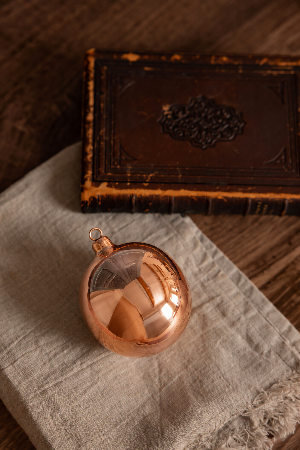Vintage Inspired Copper Ball Ornaments