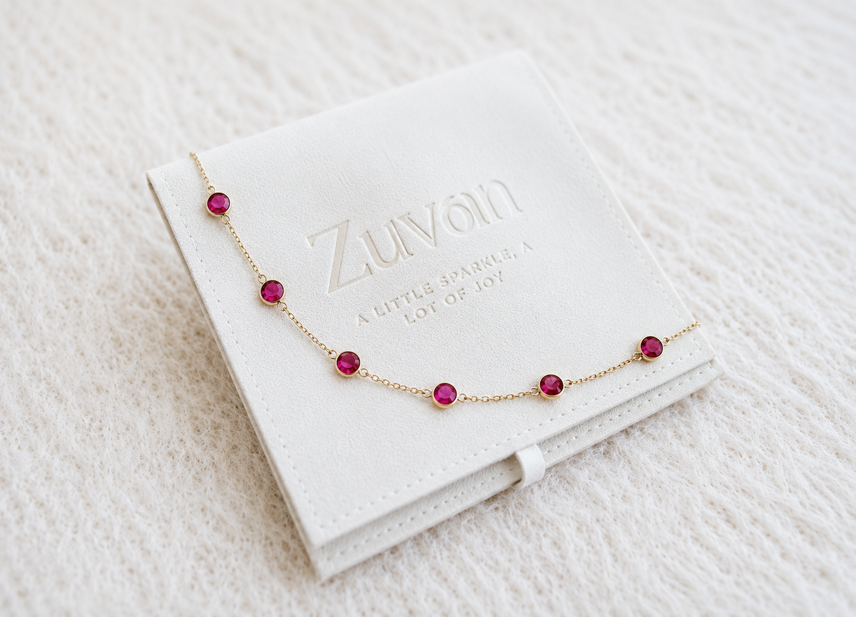 July Birthstone Bracelet:  Ruby