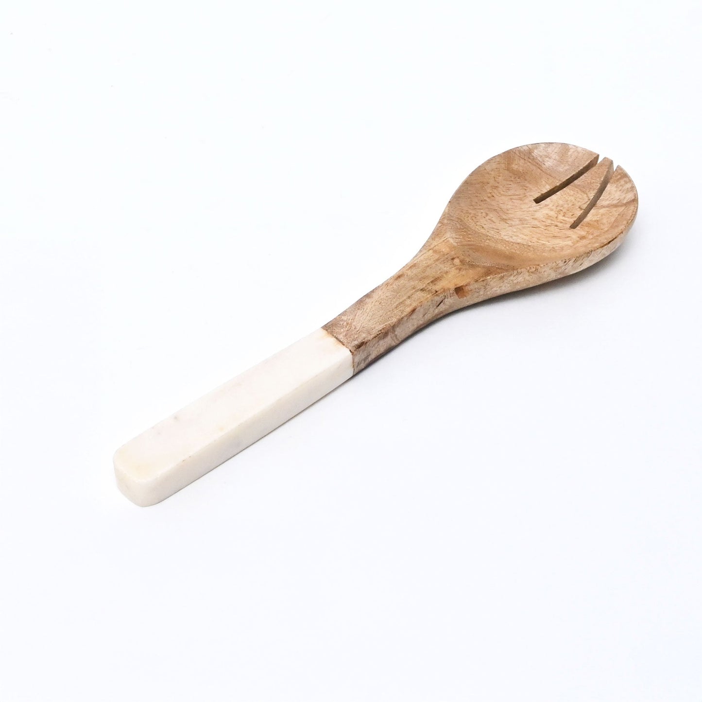 Mango Wood Salad Server Set | Natural Finish