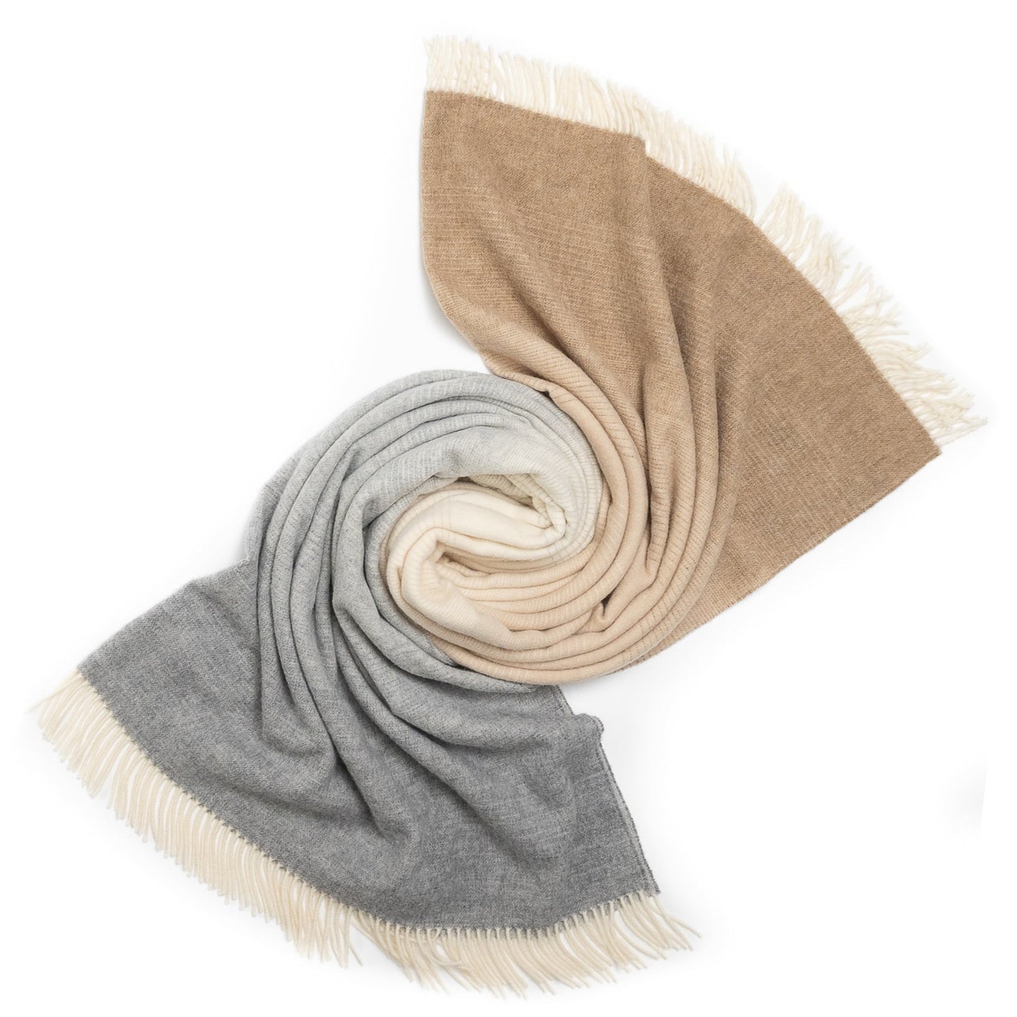Whisper Ombre Merino Wool Throw – Fog