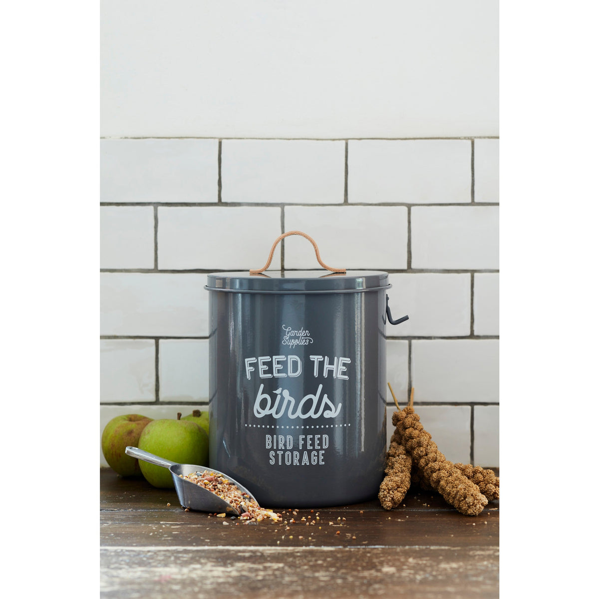 Burgon & Ball® Feed the Birds Tin, Charcoal