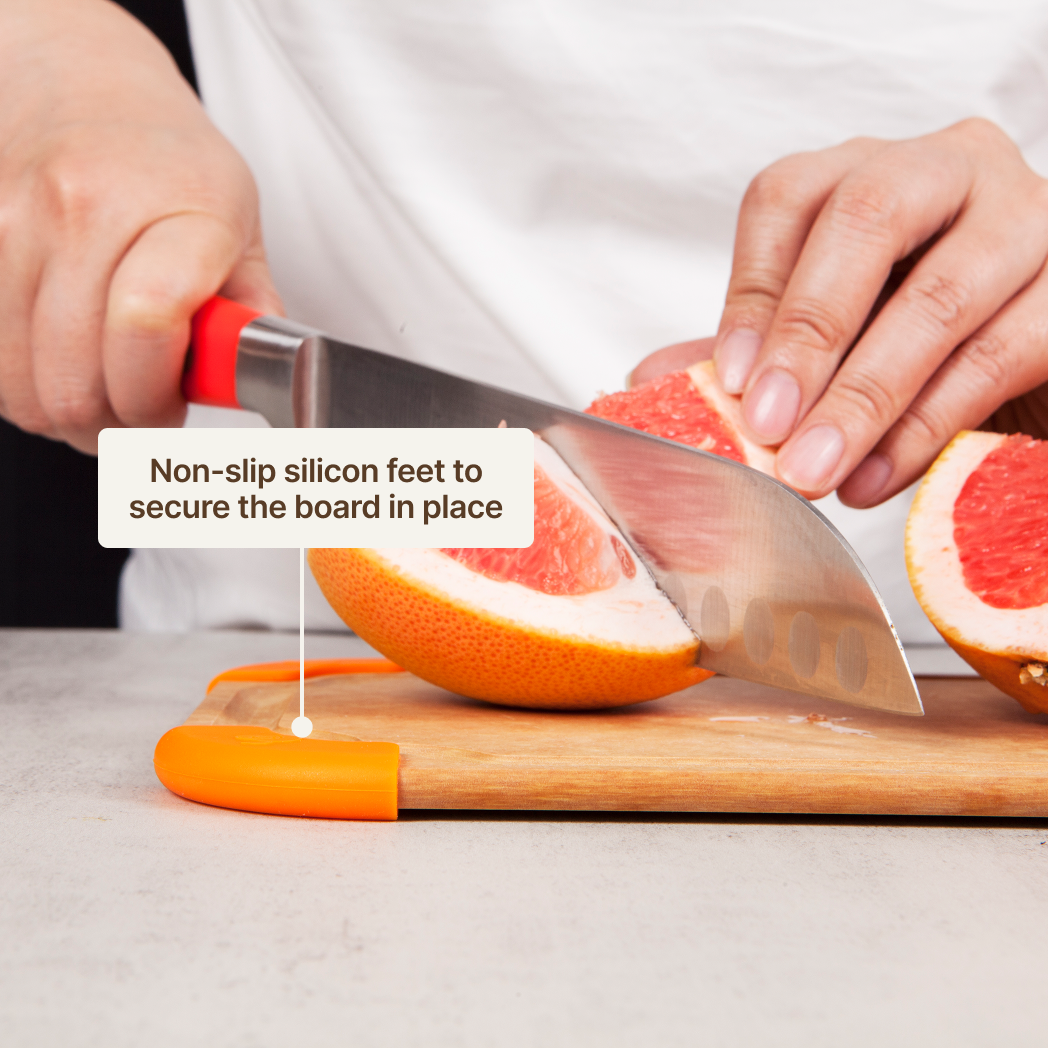 Premium Series 4 Pieces Cutting Board Set - Non Slip & Color Code (S+M+L+XL)