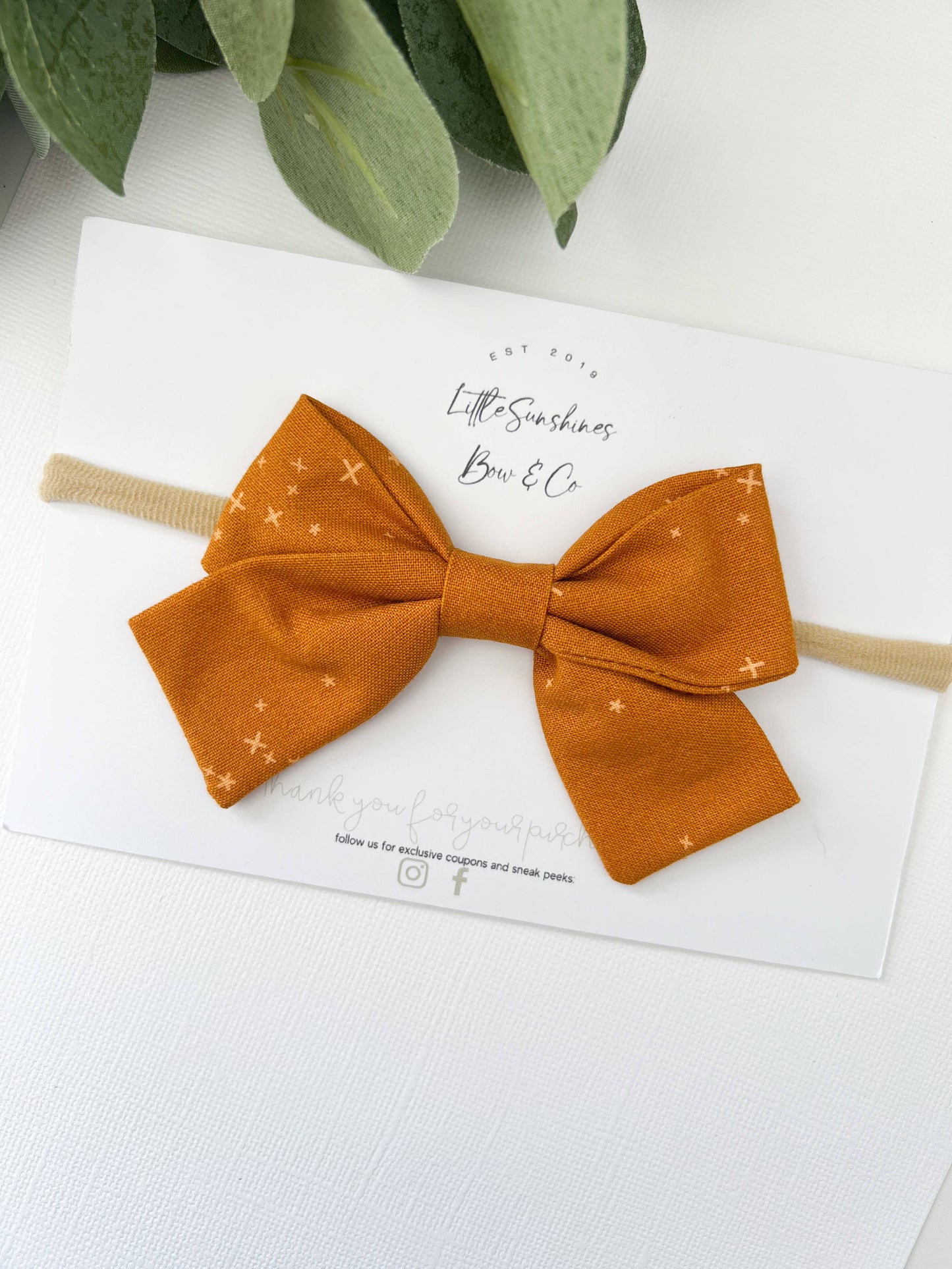 Gold Stars Pinwheel Hair Bow