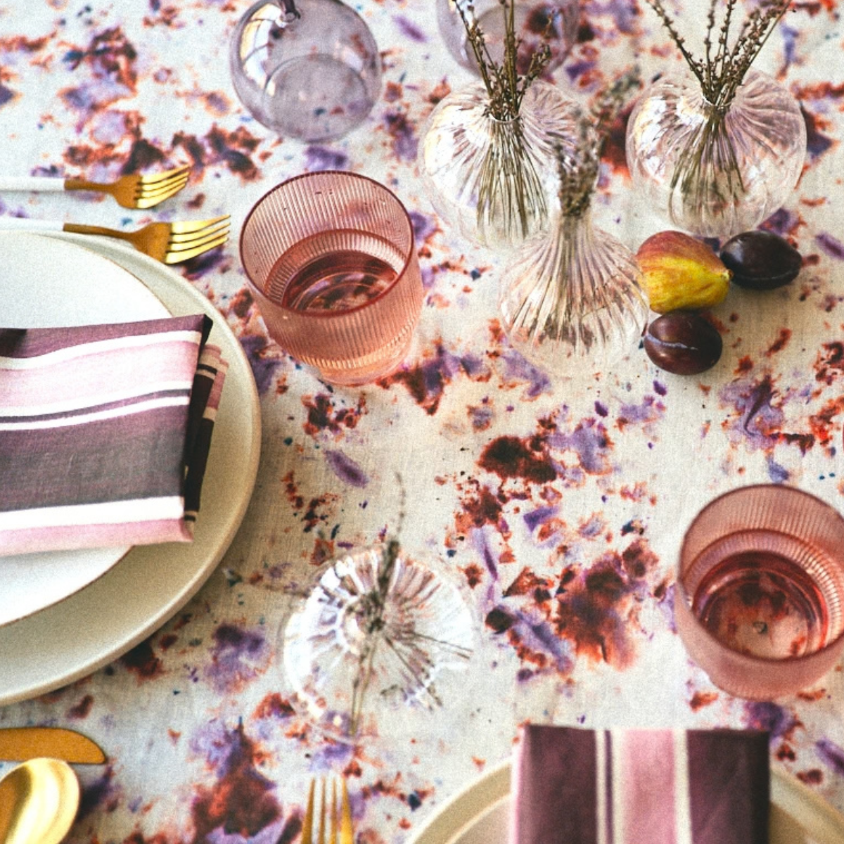 Rose Marble Tablecloth