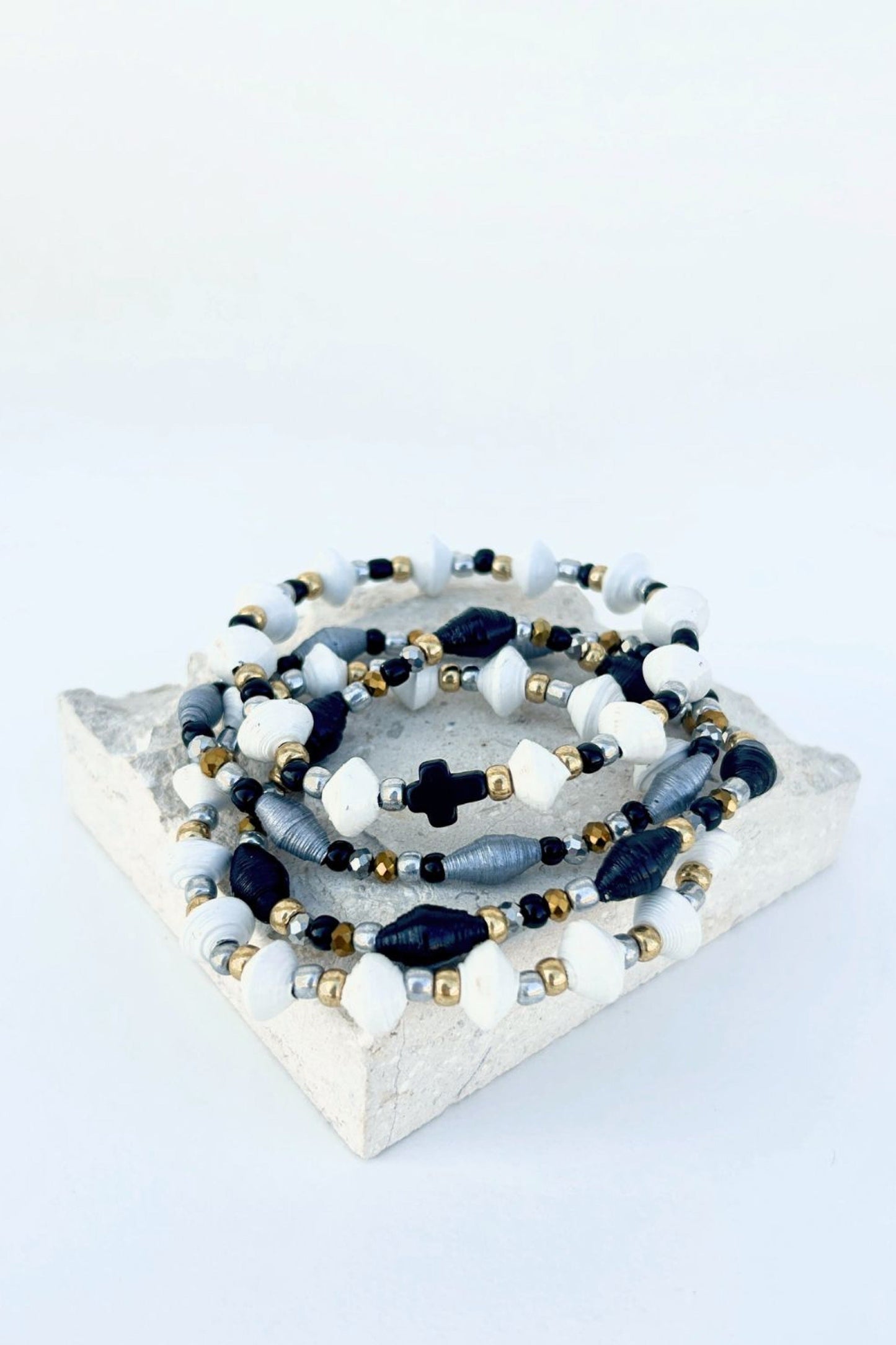 Mirielle Paper Bead Bracelet Set