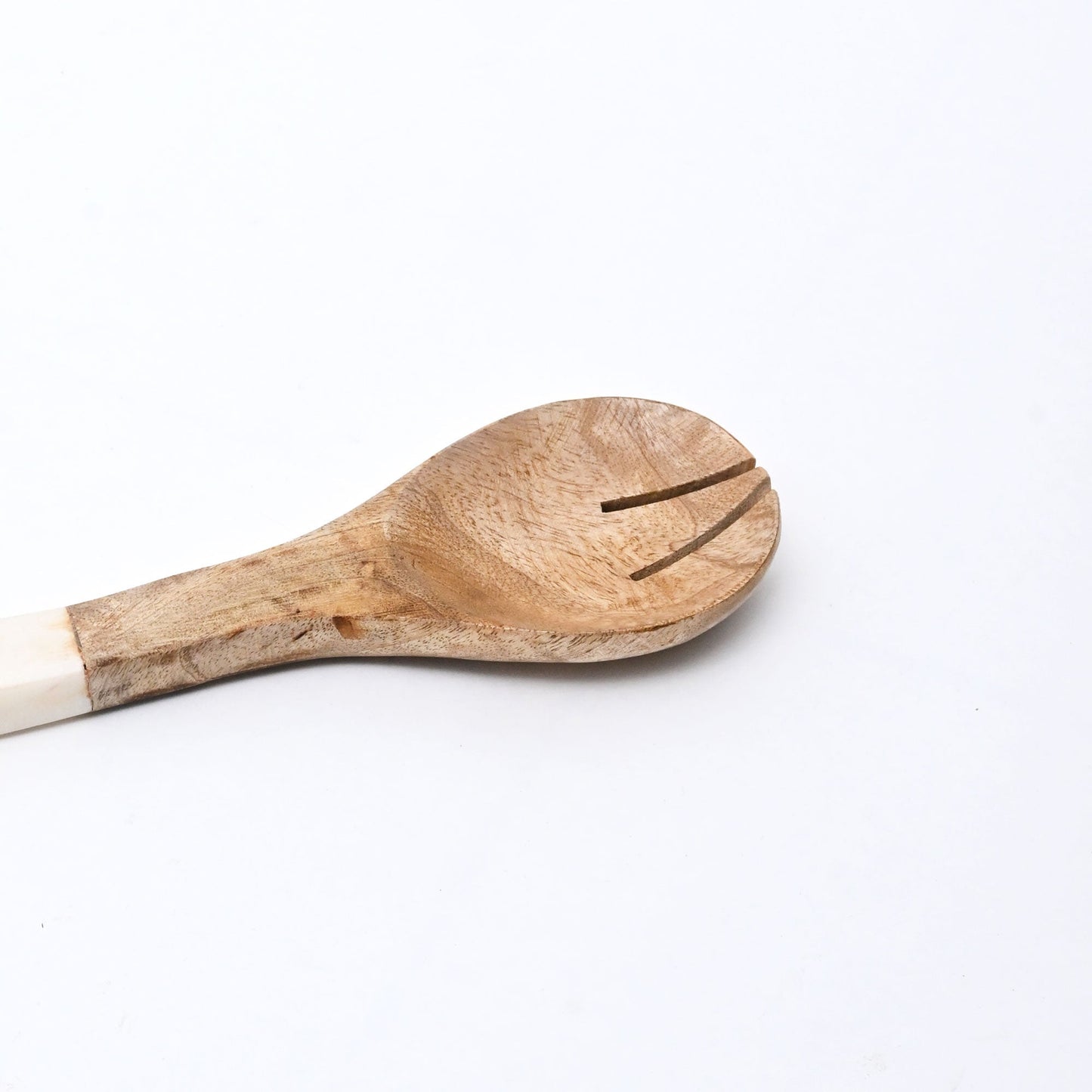 Mango Wood Salad Server Set | Natural Finish
