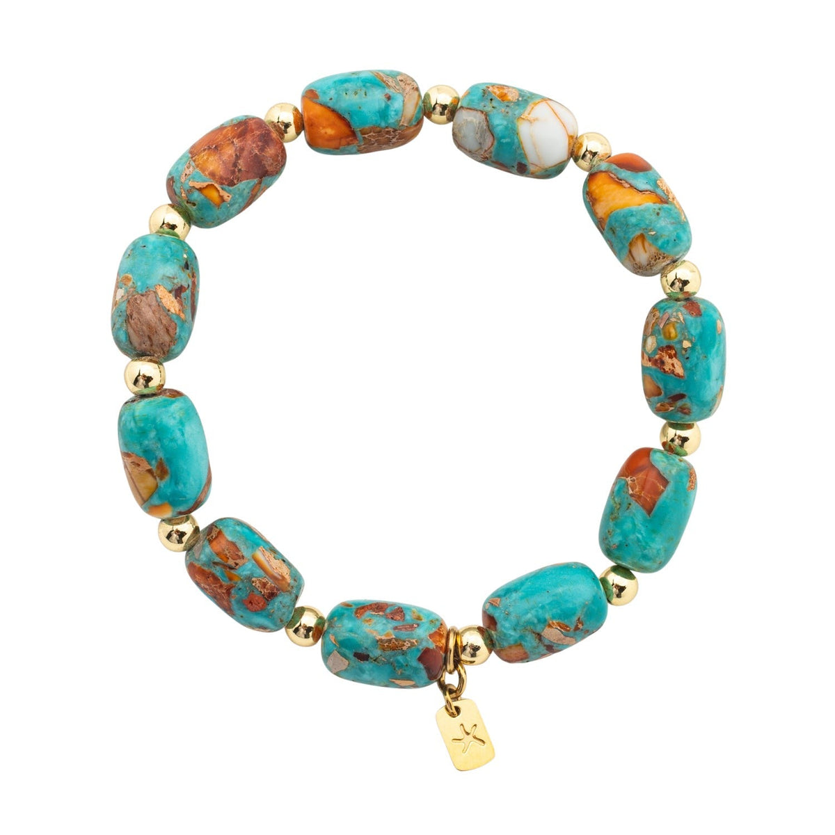 Sierra Bloom Turquoise Emperor Stone Beaded Bracelet