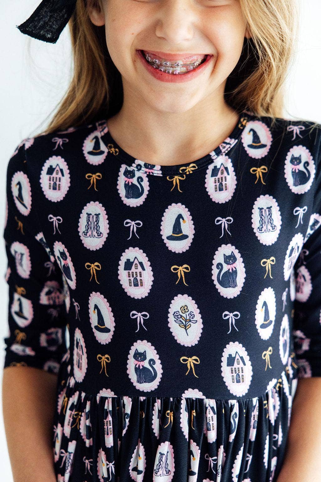 Hocus Pocus 3/4 Sleeve Pocket Dress