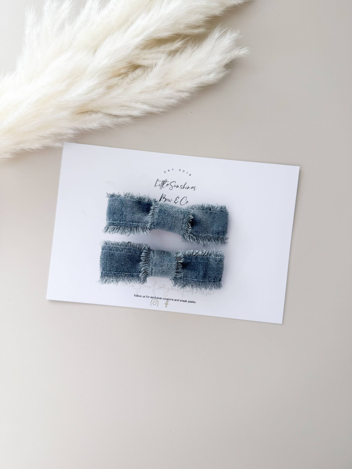 Velvet Fringe Hair Bows